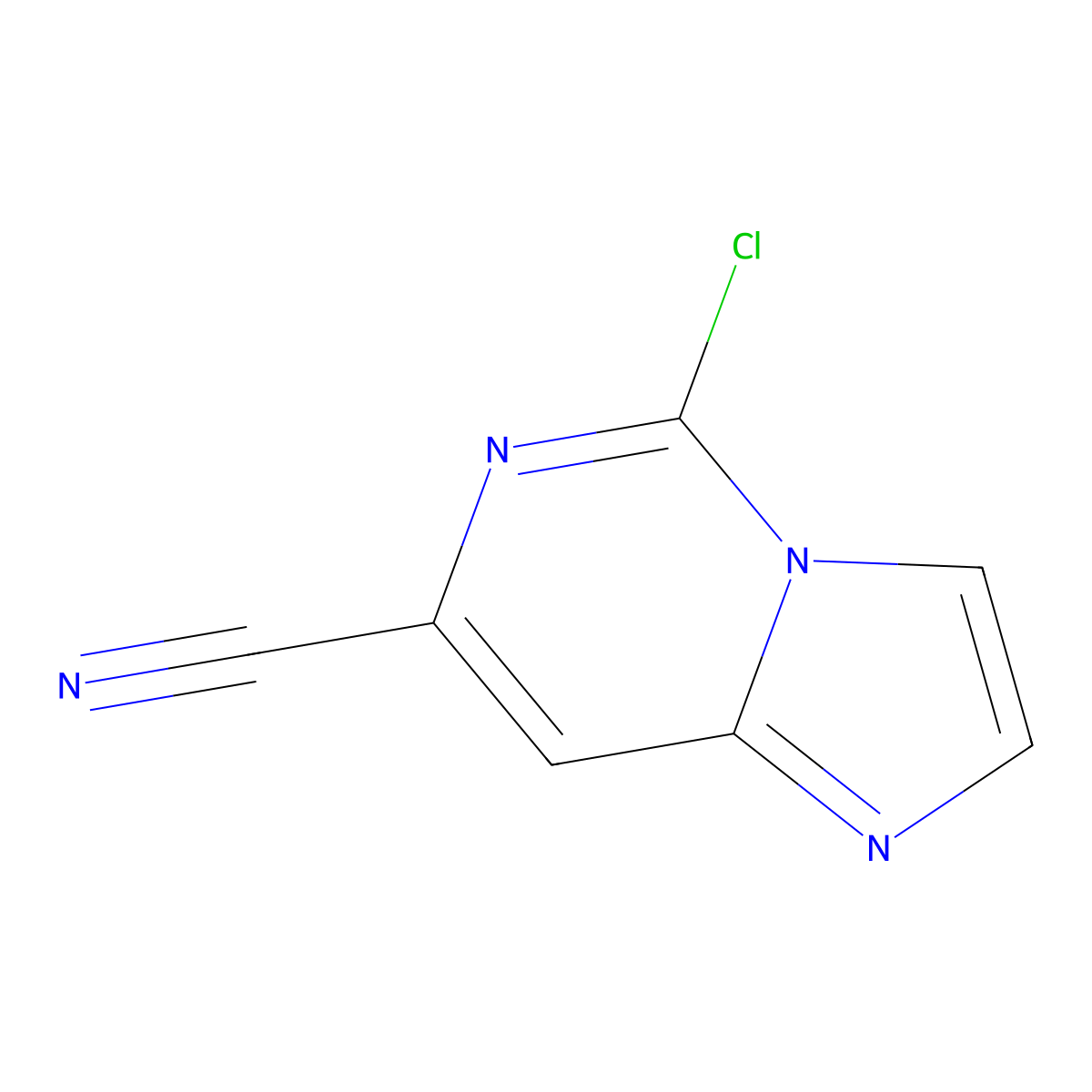 5-Chloroimidazo[1,2-c]pyrimidine-7-carbonitrile molecular structure, CAS 2090946-64-6