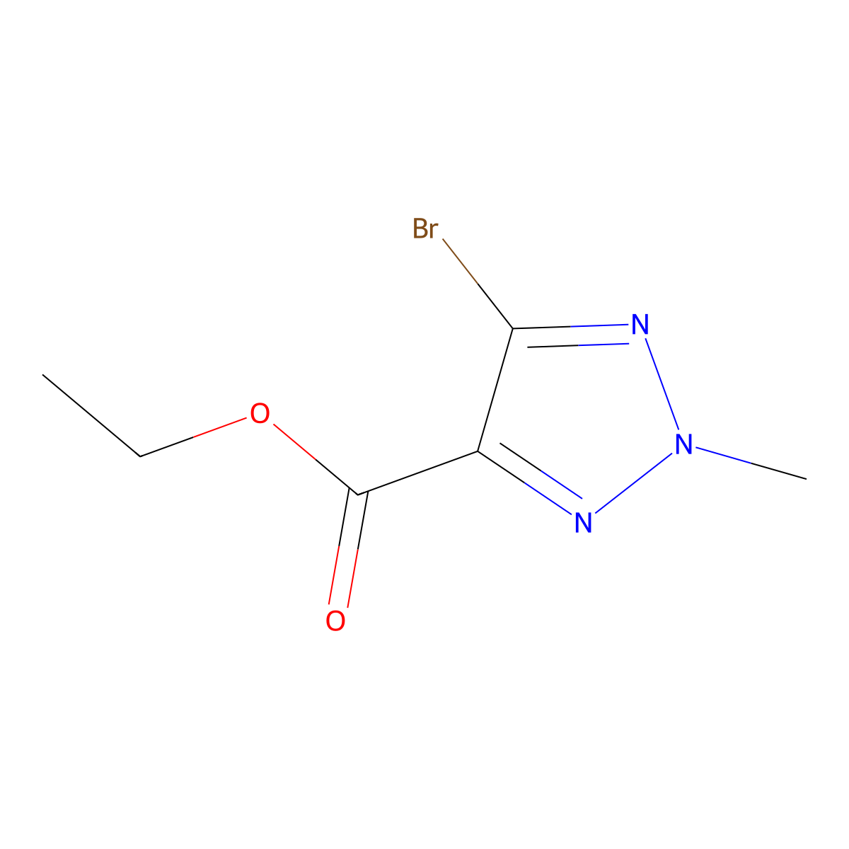 Ethyl 5-bromo-2-methyl-2H-1,2,3-triazole-4-carboxylate molecular structure, CAS 2090953-09-4