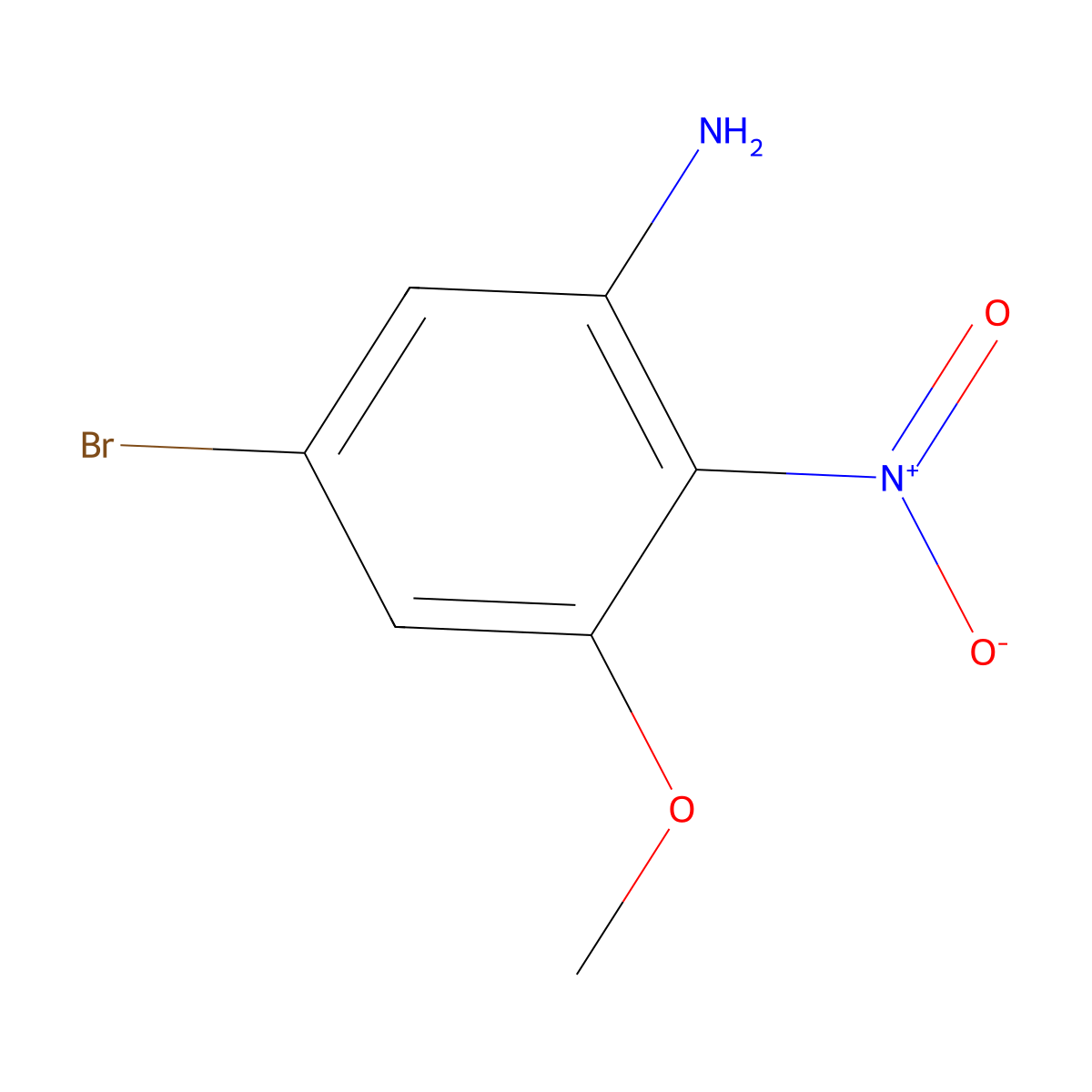 5-Bromo-3-methoxy-2-nitroaniline molecular structure, CAS 2090955-25-0