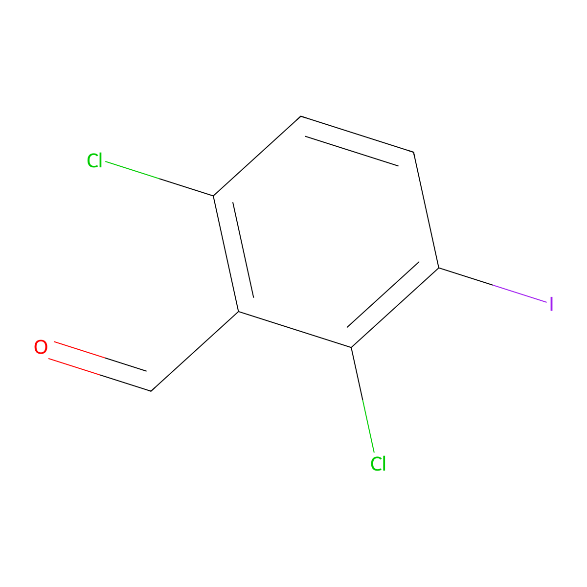 2,6-Dichloro-3-iodobenzaldehyde molecular structure, CAS 2090958-74-8