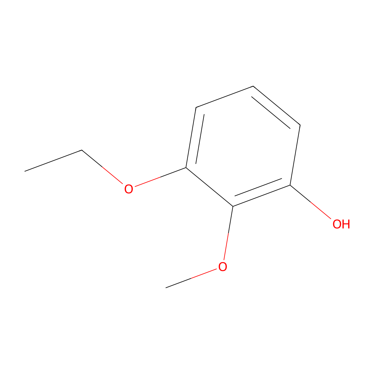 3-Ethoxy-2-methoxyphenol molecular structure, CAS 2090966-08-6