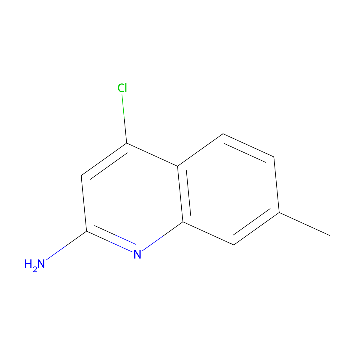 4-Chloro-7-methylquinolin-2-amine molecular structure, CAS 2090967-96-5