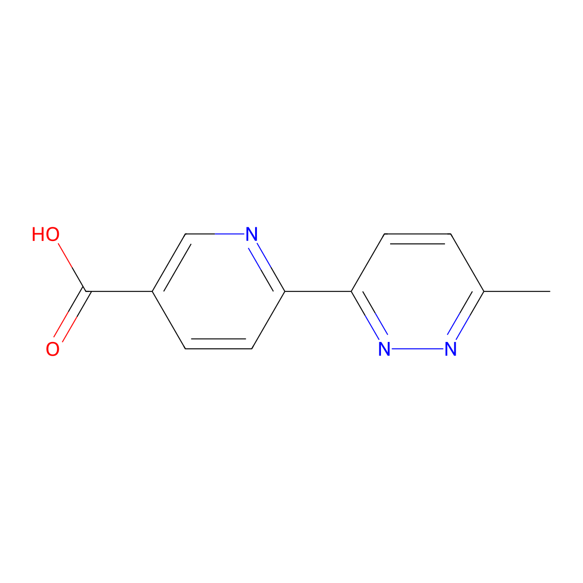 6-(6-Methylpyridazin-3-yl)pyridine-3-carboxylic acid molecular structure, CAS 2090972-39-5