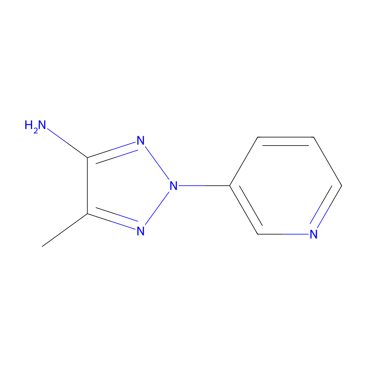 5-methyl-2-(pyridin-3-yl)-2H-1,2,3-triazol-4-amine molecular structure, CAS 2090979-03-4