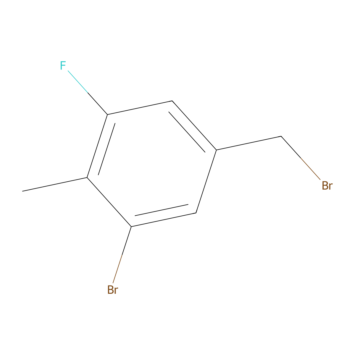 1-Bromo-5-(bromomethyl)-3-fluoro-2-methylbenzene molecular structure, CAS 2090980-29-1