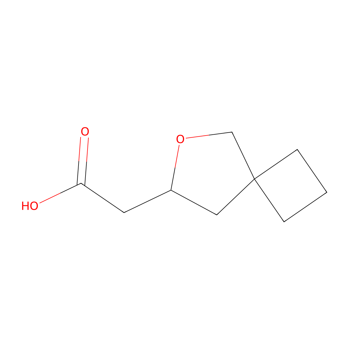 2-(6-Oxaspiro[3.4]octan-7-yl)acetic acid molecular structure, CAS 2090982-88-8