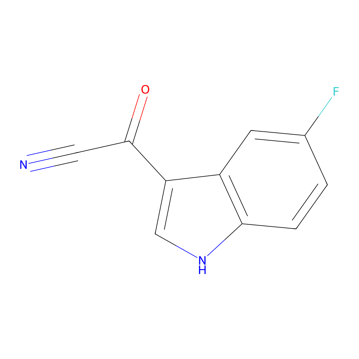 5-Fluoro-1H-indole-3-carbonyl cyanide molecular structure, CAS 2090988-22-8