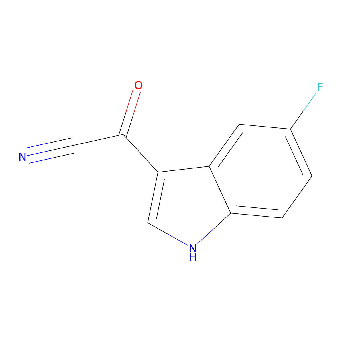 5-Fluoro-1H-indole-3-carbonyl cyanide molecular structure, CAS 2090988-22-8