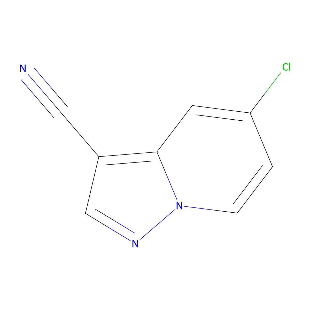 5-Chloropyrazolo[1,5-A]pyridine-3-carbonitrile molecular structure, CAS 2090996-24-8