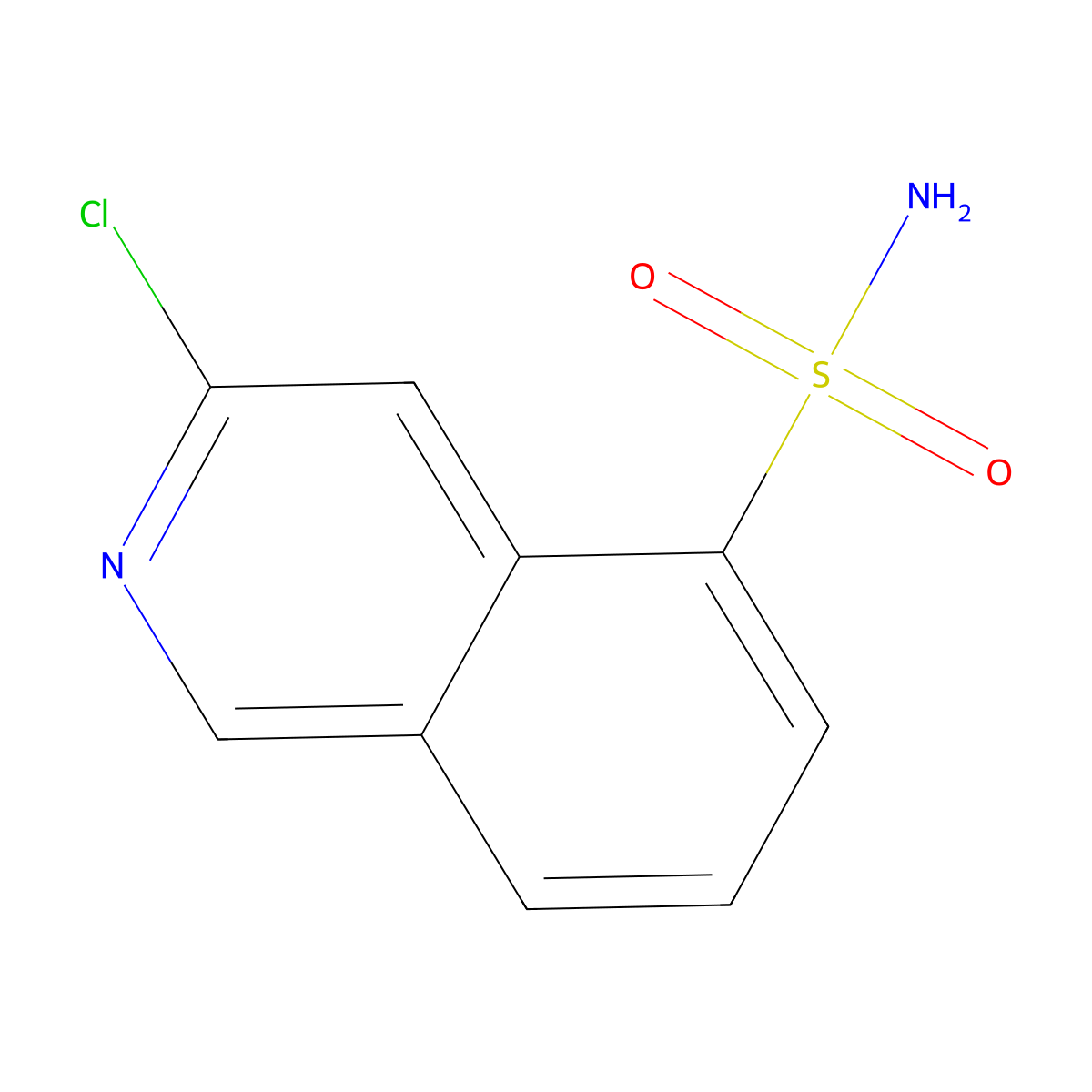 3-Chloroisoquinoline-5-sulfonamide molecular structure, CAS 2090997-53-6