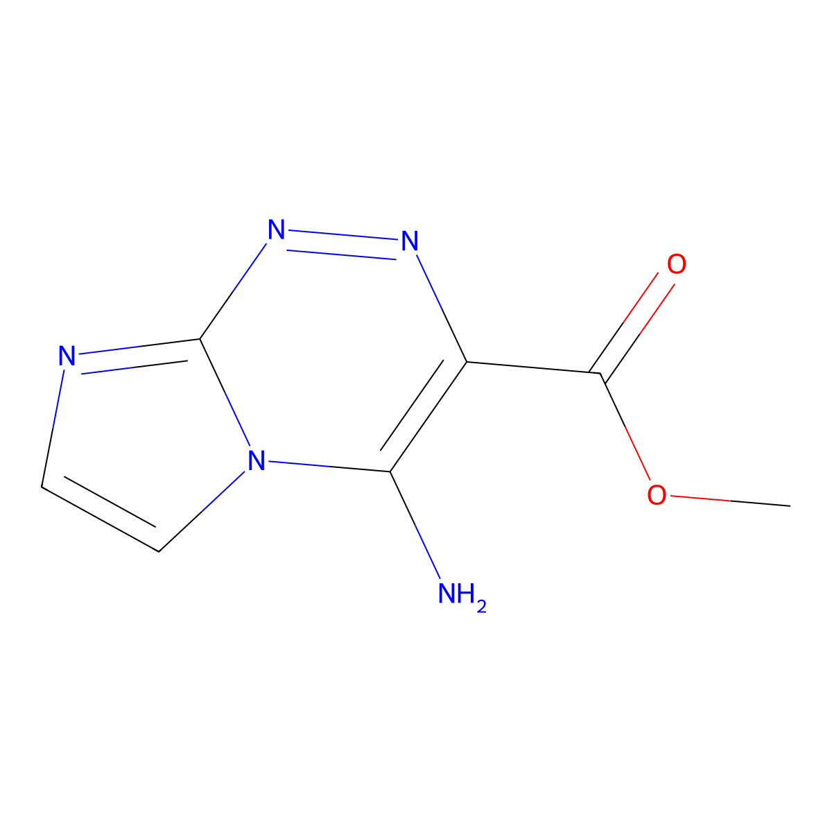 Methyl 4-aminoimidazo[2,1-c][1,2,4]triazine-3-carboxylate molecular structure, CAS 2090997-95-6