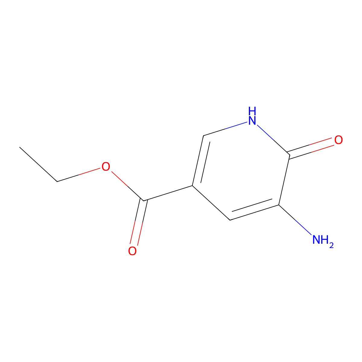 Ethyl 5-amino-6-oxo-1,6-dihydropyridine-3-carboxylate molecular structure, CAS 2090997-99-0