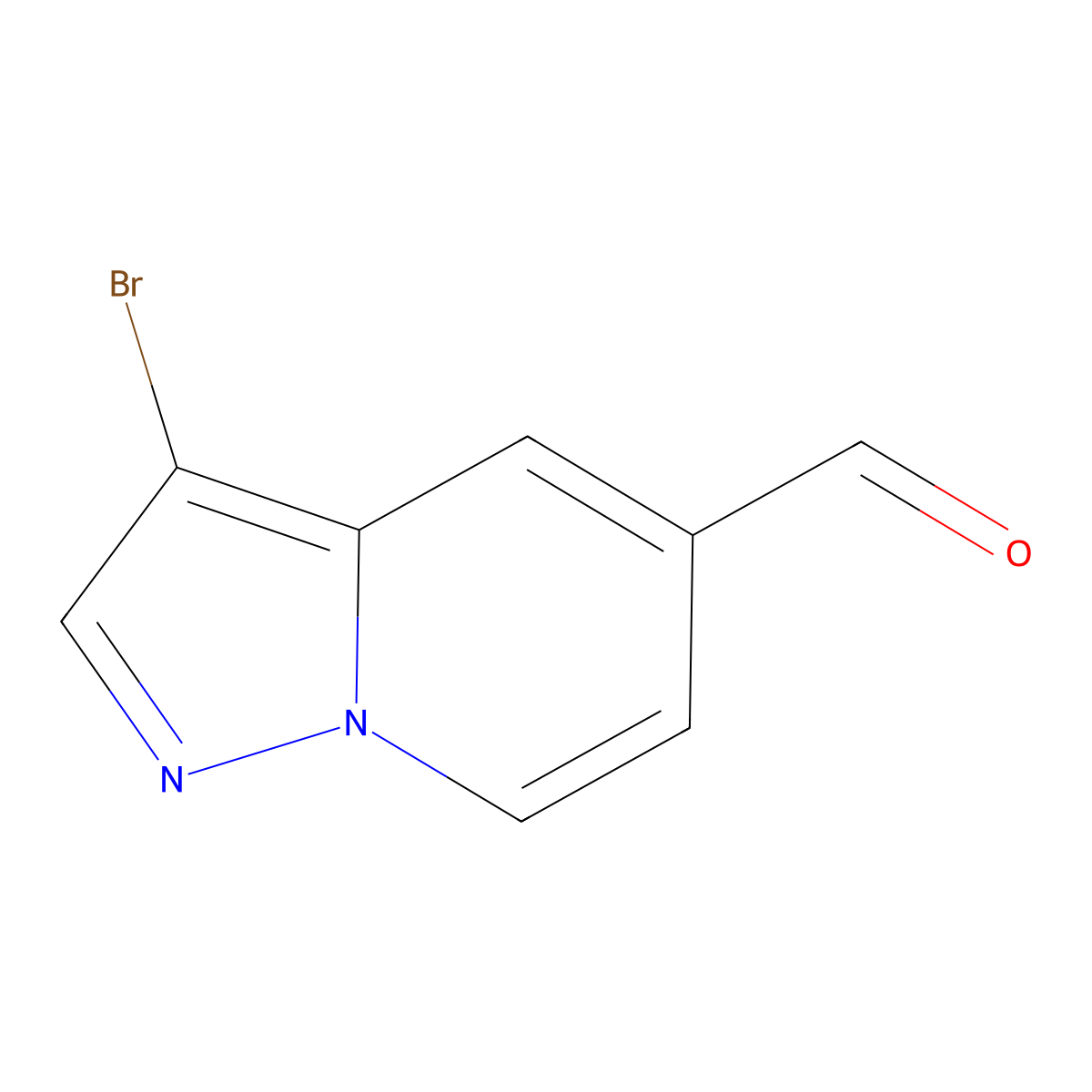 3-Bromopyrazolo(1,5-a)pyridine-5-carbaldehyde molecular structure, CAS 2091000-39-2