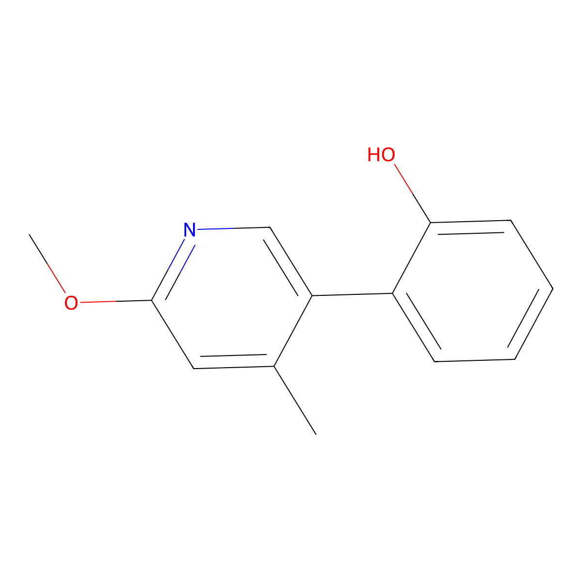 Phenol, 2-(6-methoxy-4-methyl-3-pyridinyl)- molecular structure, CAS 2091003-38-0