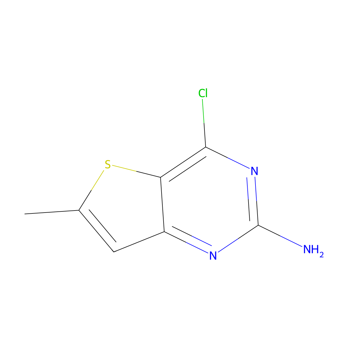 4-Chloro-6-methylthieno[3,2-d]pyrimidin-2-amine molecular structure, CAS 2091004-93-0