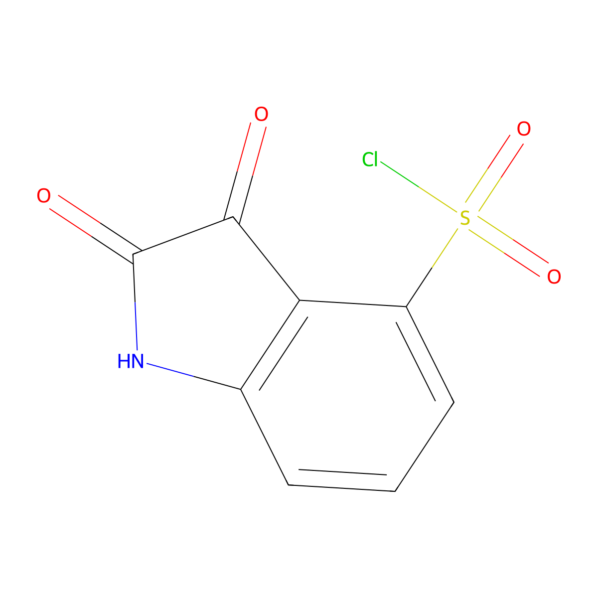 2,3-Dioxo-2,3-dihydro-1H-indole-4-sulfonyl chloride molecular structure, CAS 2091006-78-7