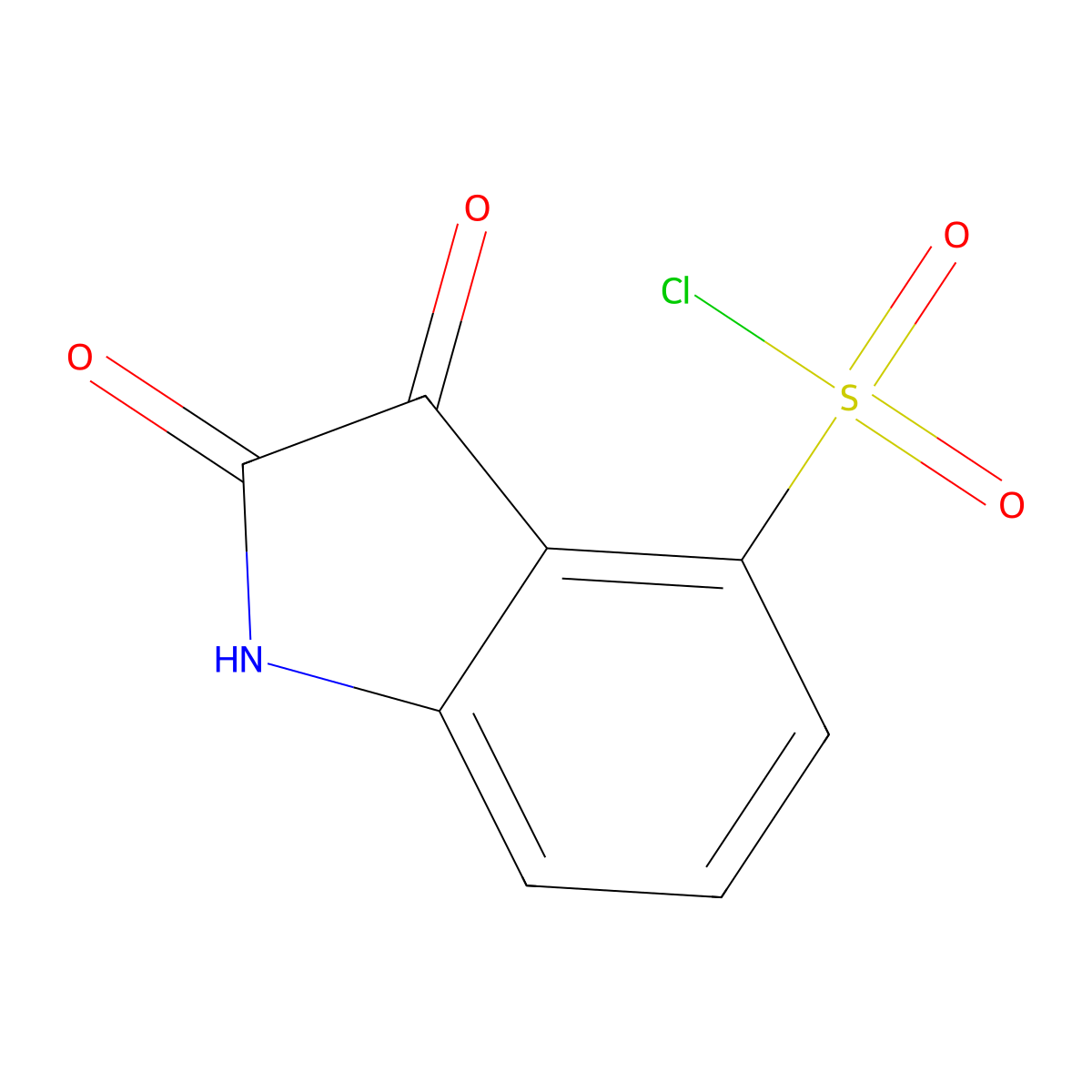2,3-Dioxo-2,3-dihydro-1H-indole-4-sulfonyl chloride molecular structure, CAS 2091006-78-7