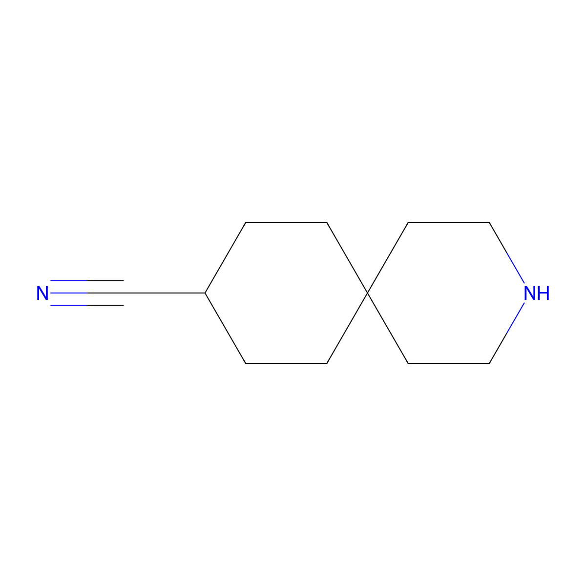 3-Azaspiro[5.5]undecane-9-carbonitrile molecular structure, CAS 2091008-92-1