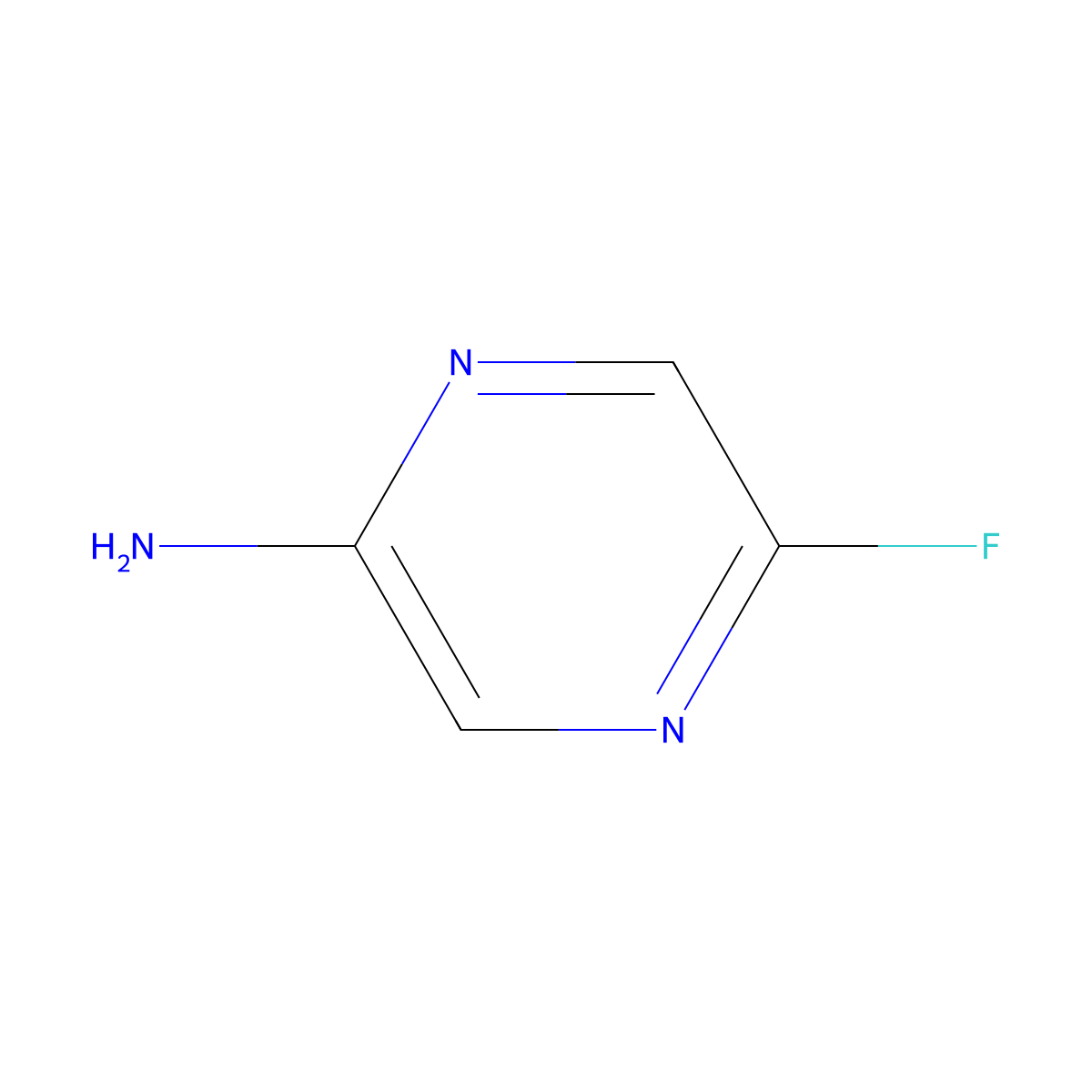 5-Fluoropyrazin-2-amine molecular structure, CAS 2091023-72-0