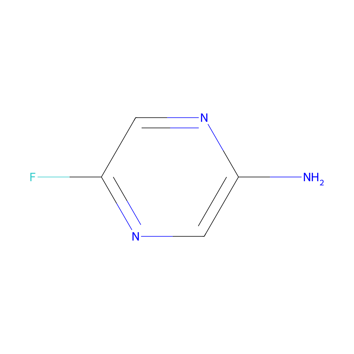 5-Fluoropyrazin-2-amine molecular structure, CAS 2091023-72-0