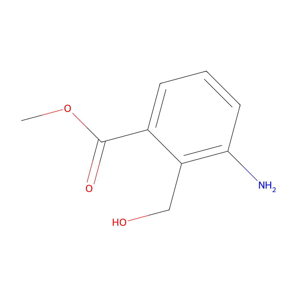 Methyl 3-amino-2-(hydroxymethyl)benzoate molecular structure, CAS 2091024-66-5