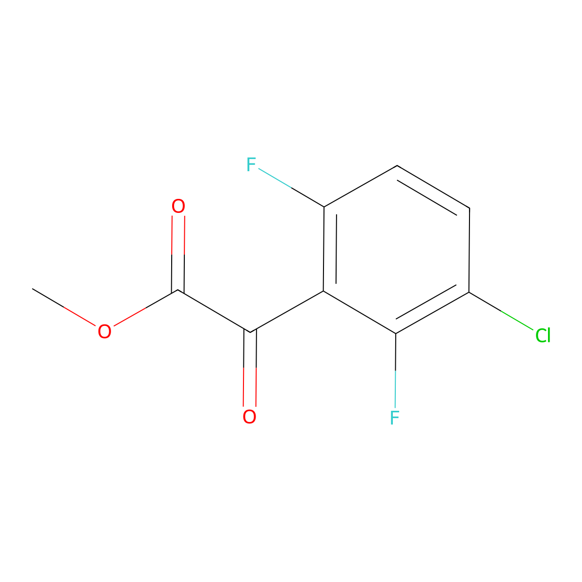 Methyl 3-chloro-2,6-difluoro-alpha-oxobenZeneacetate molecular structure, CAS 2091025-45-3