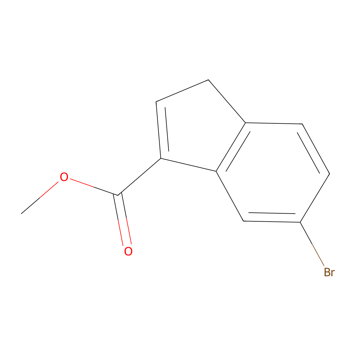 methyl 5-bromo-1H-indene-3-carboxylate molecular structure, CAS 2091026-44-5