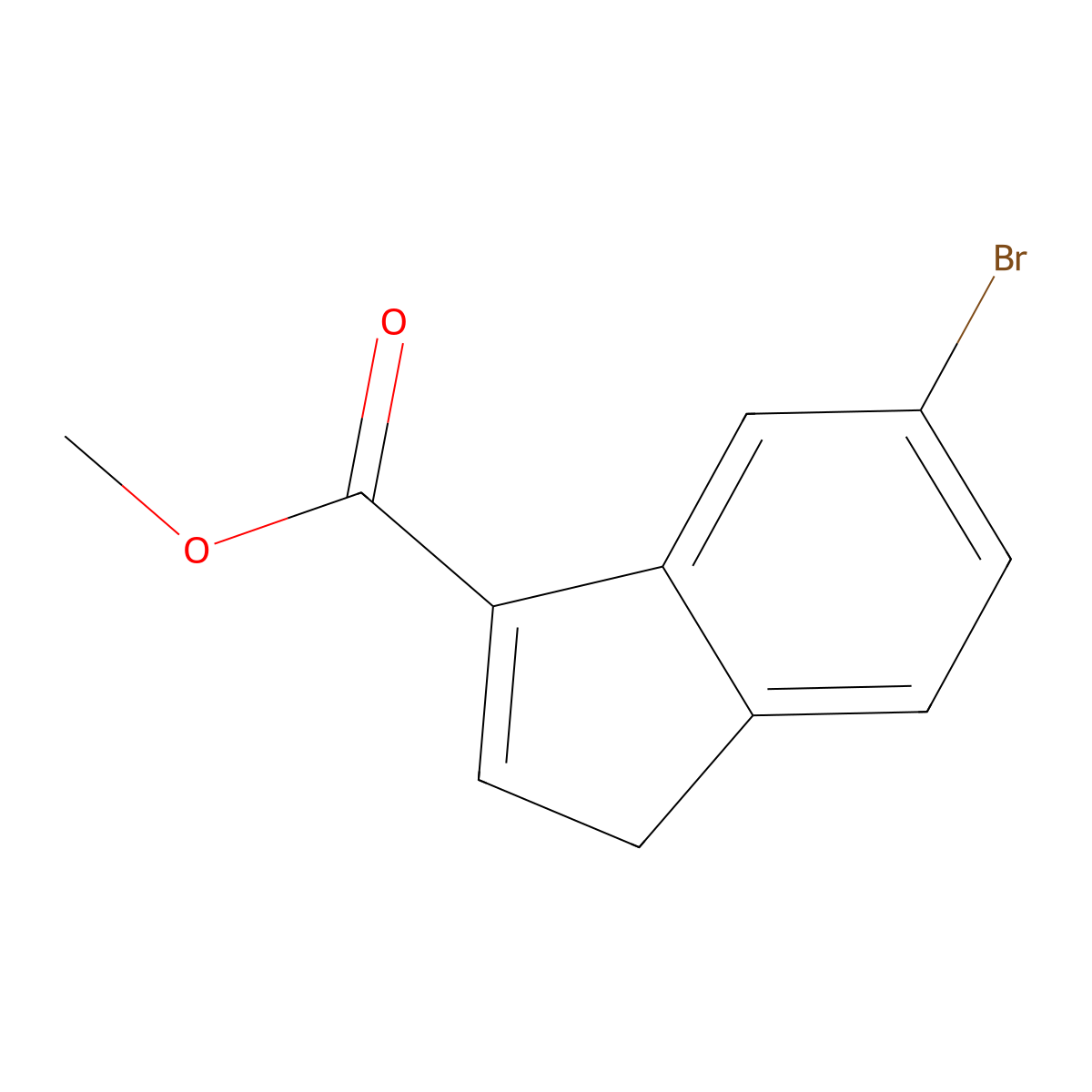 methyl 5-bromo-1H-indene-3-carboxylate molecular structure, CAS 2091026-44-5