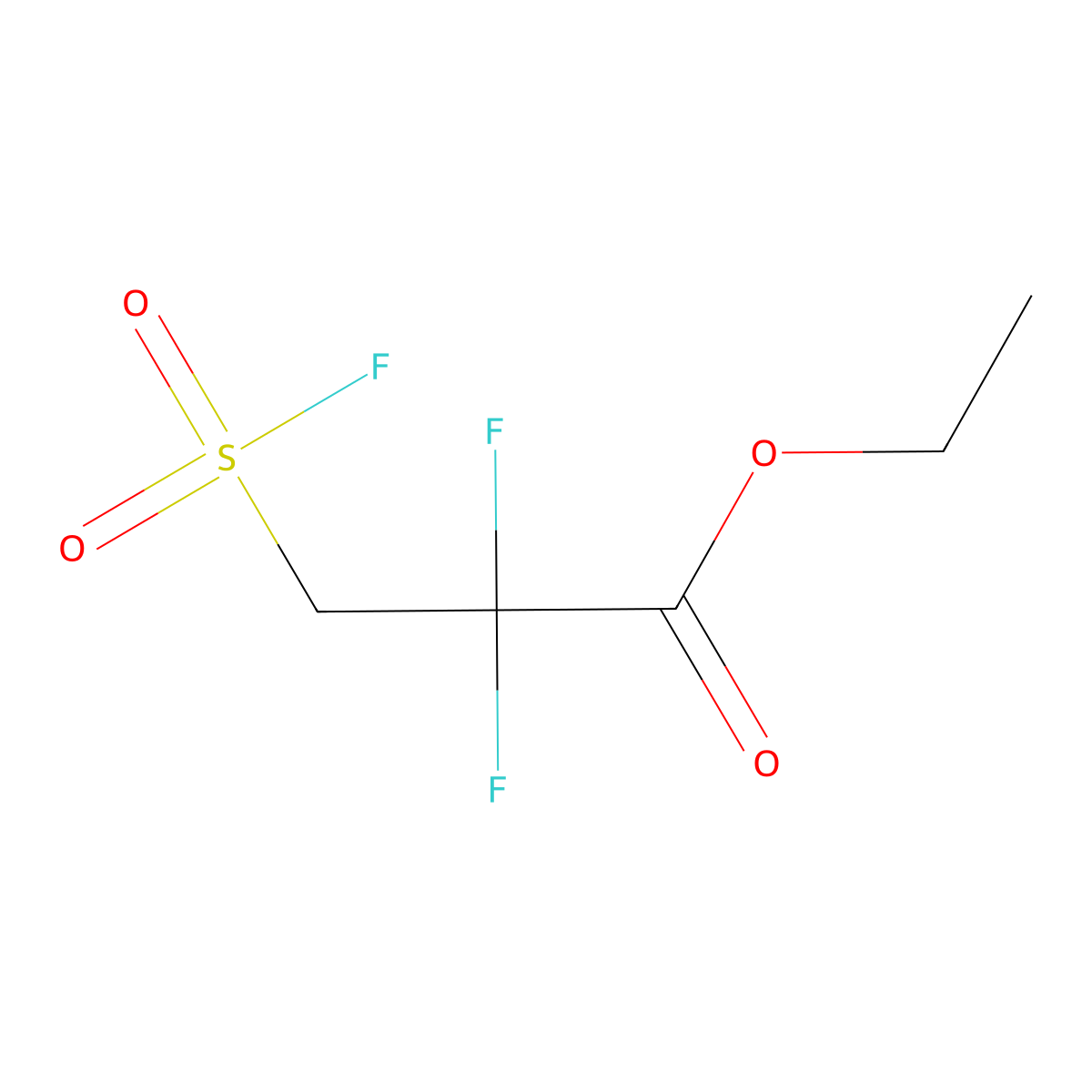 Ethyl 2,2-difluoro-3-sulfopropanoate molecular structure, CAS 2091029-87-5