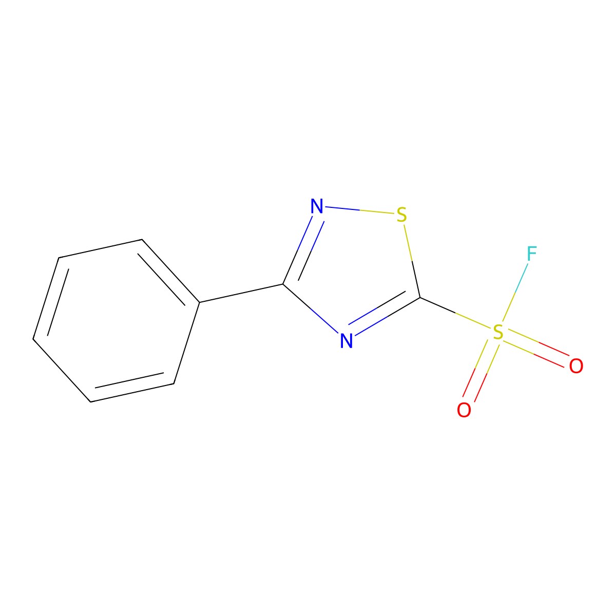 3-Phenyl-1,2,4-thiadiazole-5-sulfonyl fluoride molecular structure, CAS 2091030-79-2
