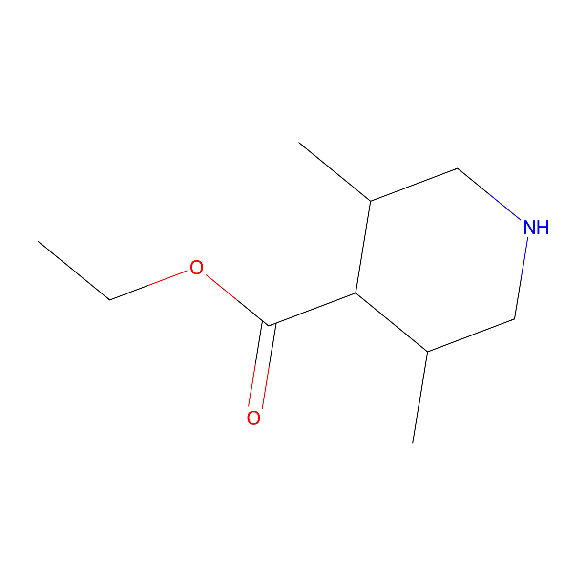 Ethyl 3,5-dimethylpiperidine-4-carboxylate molecular structure, CAS 2091035-91-3