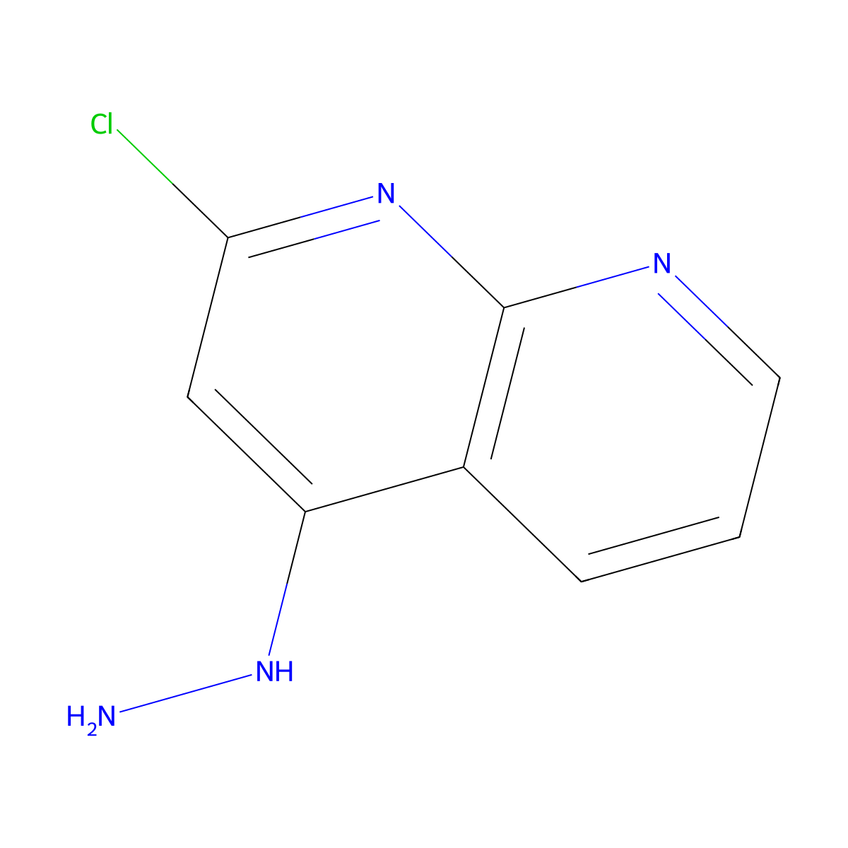 2-Chloro-4-hydrazinyl-1,8-naphthyridine molecular structure, CAS 2091037-05-5