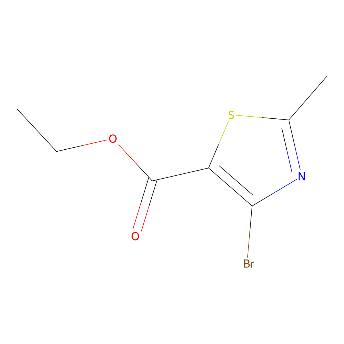 Ethyl 4-bromo-2-methylthiazole-5-carboxylate molecular structure, CAS 2091043-87-5