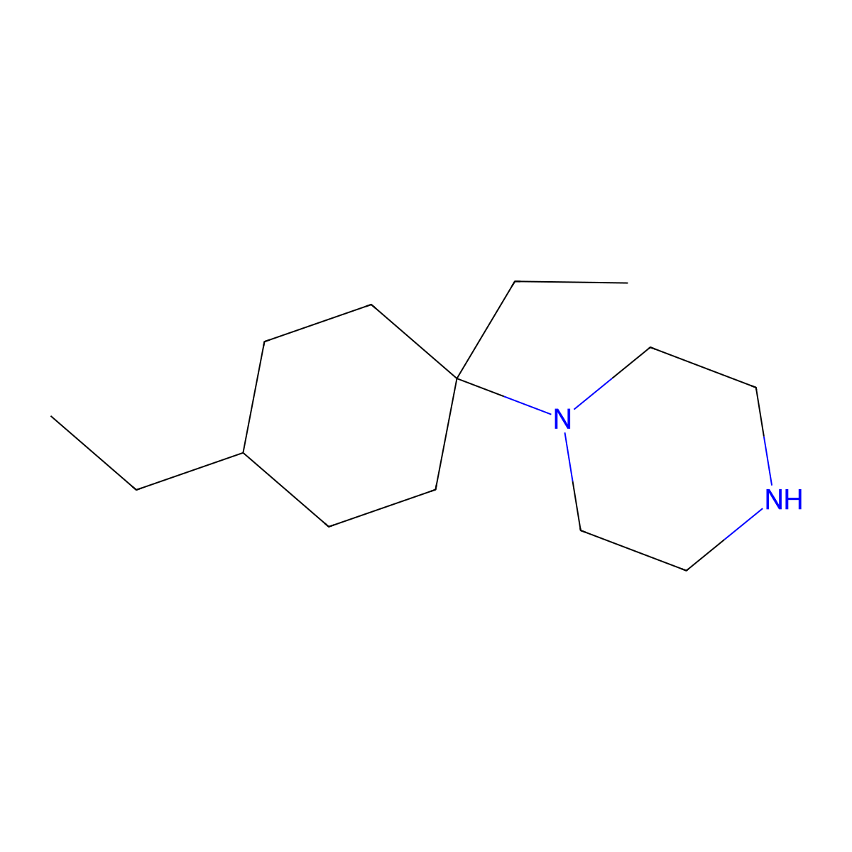 1-(1,4-Diethylcyclohexyl)piperazine molecular structure, CAS 2091049-88-4