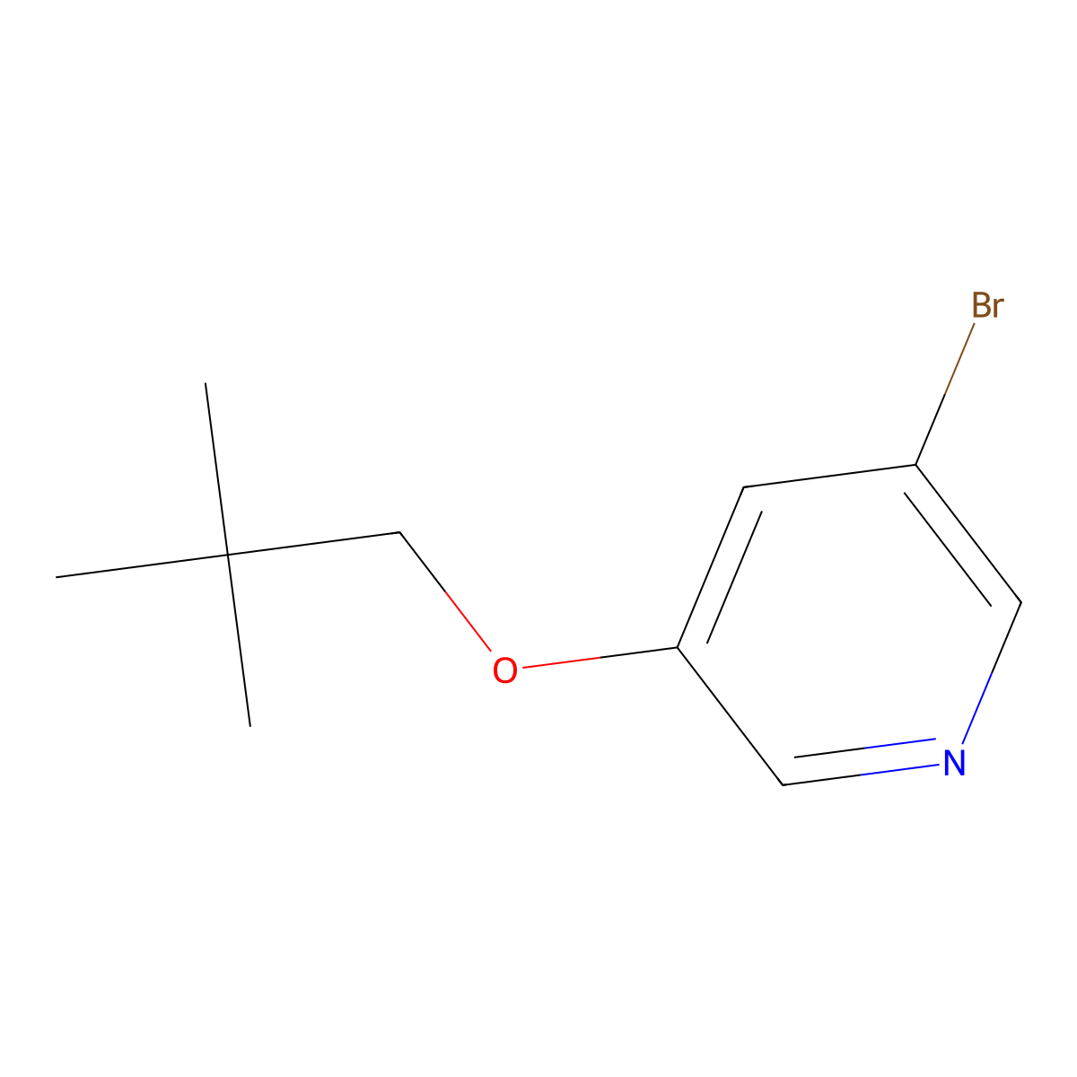 3-Bromo-5-(2,2-dimethylpropoxy)pyridine molecular structure, CAS 2091054-77-0