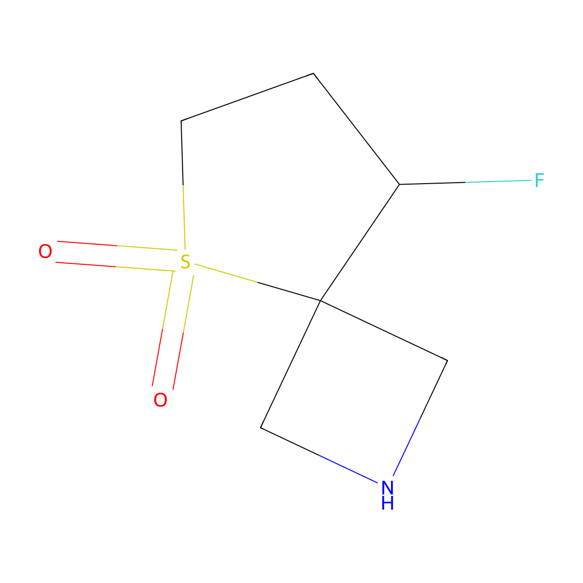 8-Fluoro-5-thia-2-azaspiro[3.4]octane 5,5-dioxide molecular structure, CAS 2091056-62-9