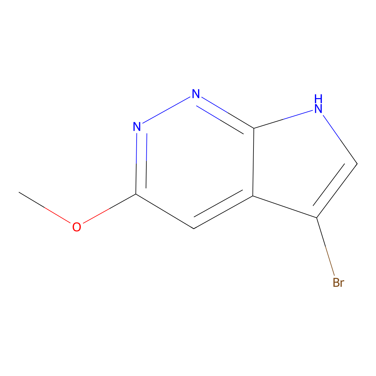 5-bromo-3-methoxy-7H-pyrrolo[2,3-c]pyridazine molecular structure, CAS 2091056-92-5