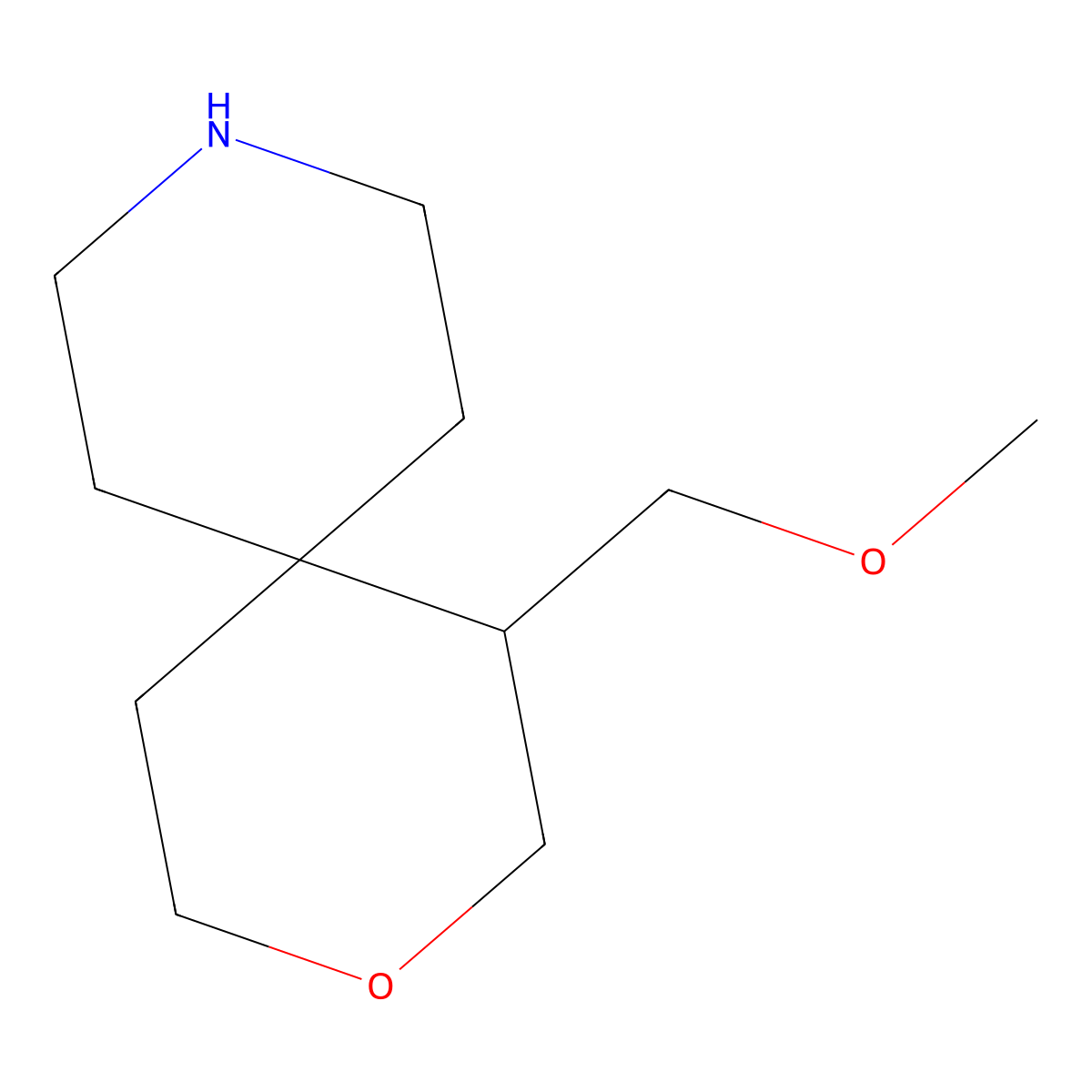 1-(Methoxymethyl)-3-Oxa-9-Azaspiro[5.5]Undecane molecular structure, CAS 2091063-41-9
