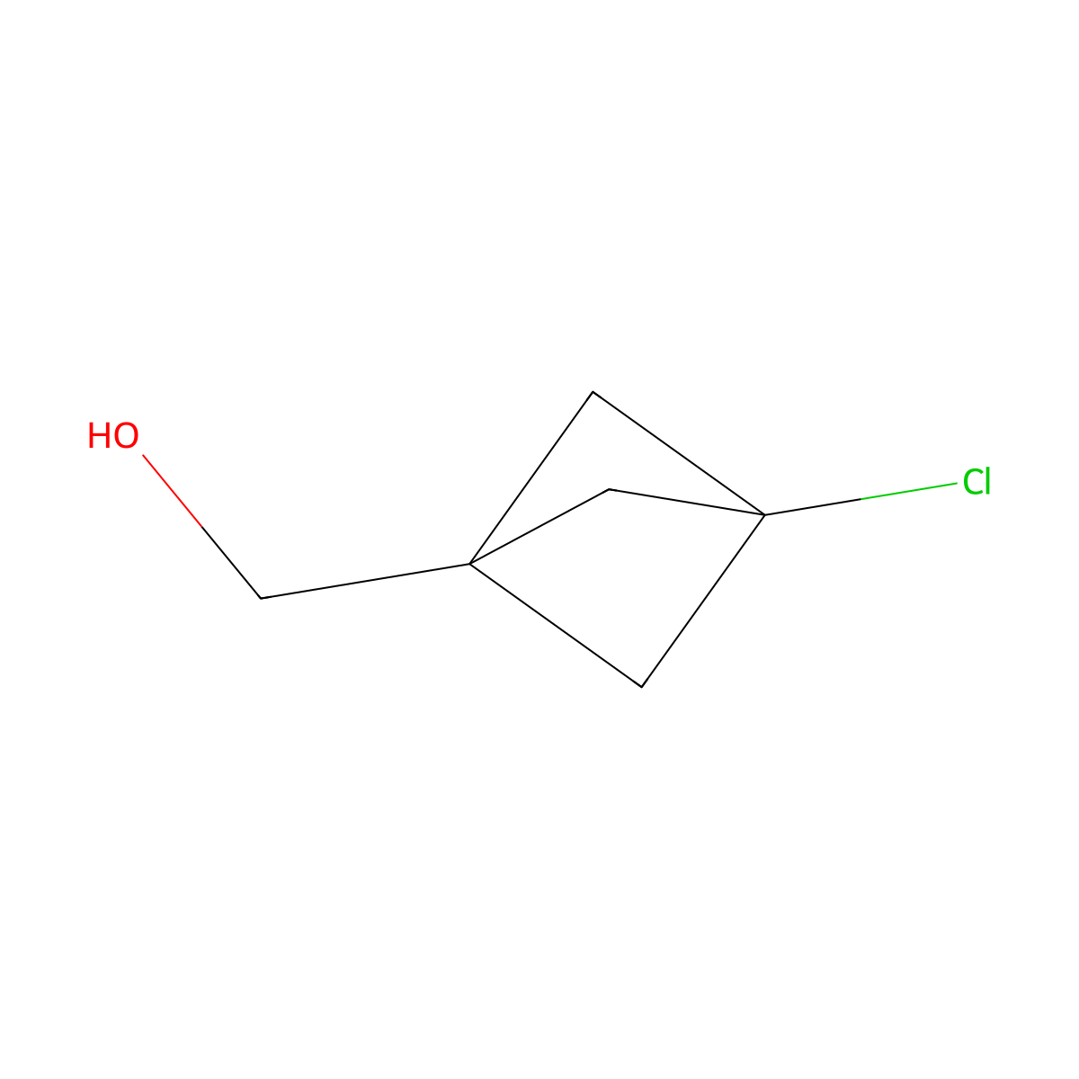 (3-Chlorobicyclo[1.1.1]pentan-1-yl)methanol molecular structure, CAS 2091069-99-5