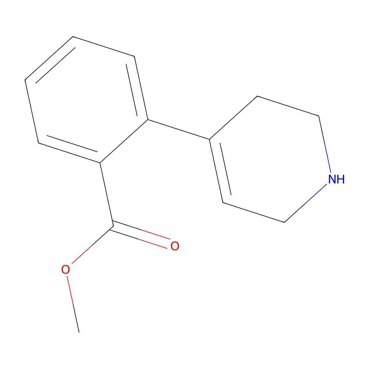 Methyl 2-(1,2,3,6-tetrahydropyridin-4-yl)benzoate molecular structure, CAS 2091087-00-0