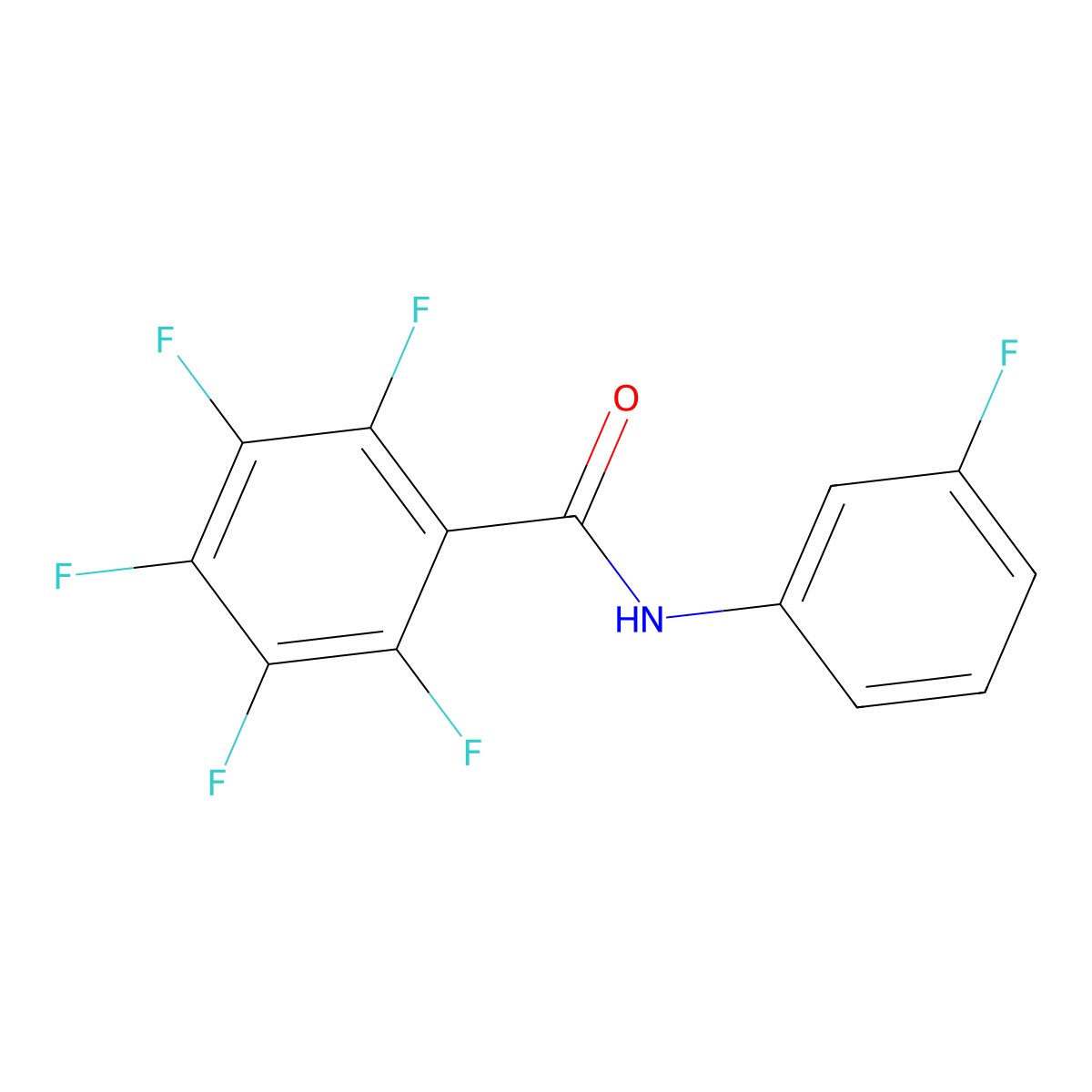 2,3,4,5,6-pentafluoro-N-(3-fluorophenyl)benzamide molecular structure, CAS 209109-63-7