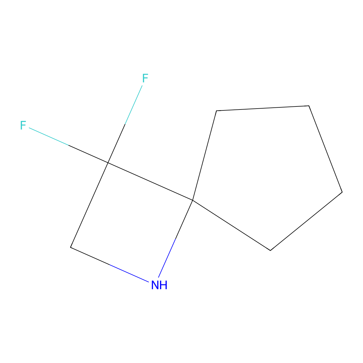 3,3-Difluoro-1-azaspiro[3.4]octane molecular structure, CAS 2091096-57-8