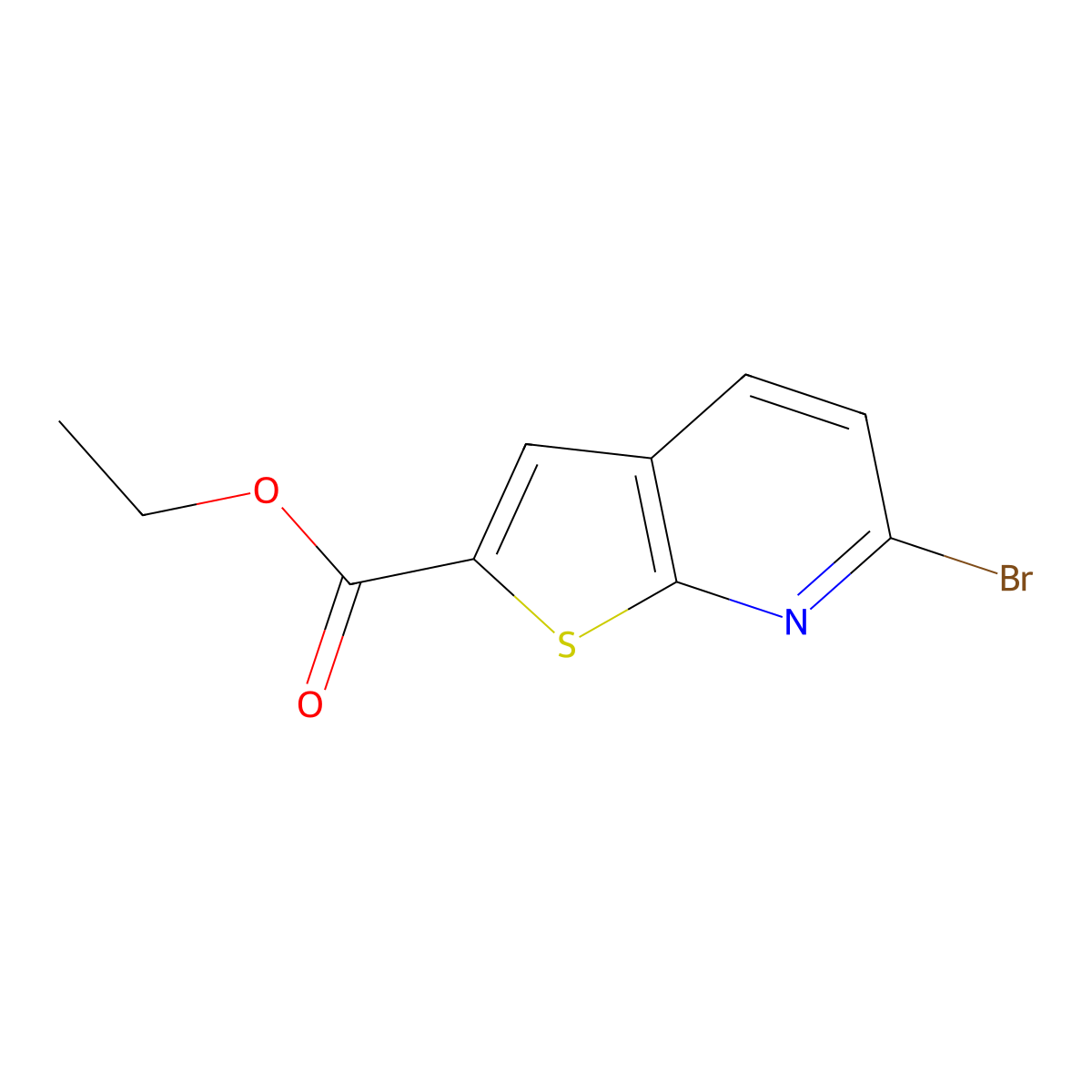 Ethyl 6-bromothieno[2,3-B]pyridine-2-carboxylate molecular structure, CAS 2091097-42-4