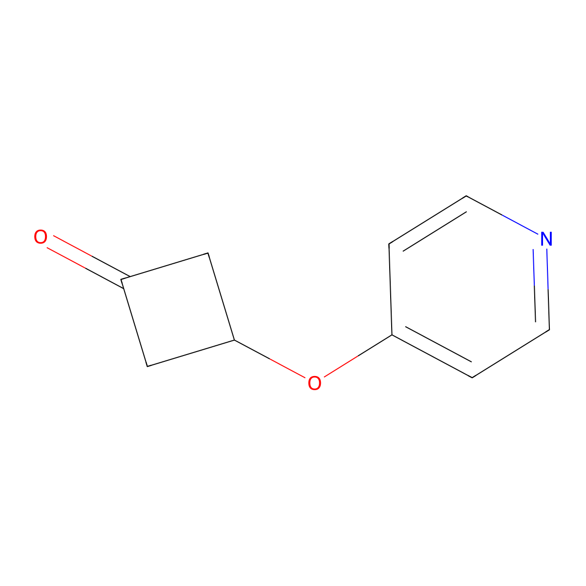3-(Pyridin-4-yloxy)cyclobutan-1-one molecular structure, CAS 2091099-33-9