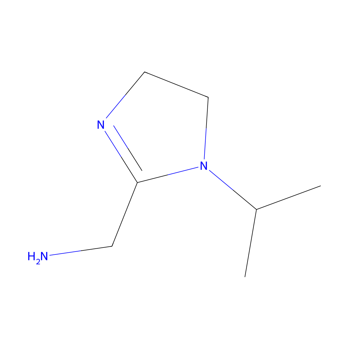 [1-(propan-2-yl)-4,5-dihydro-1H-imidazol-2-yl]methanamine molecular structure, CAS 2091099-50-0