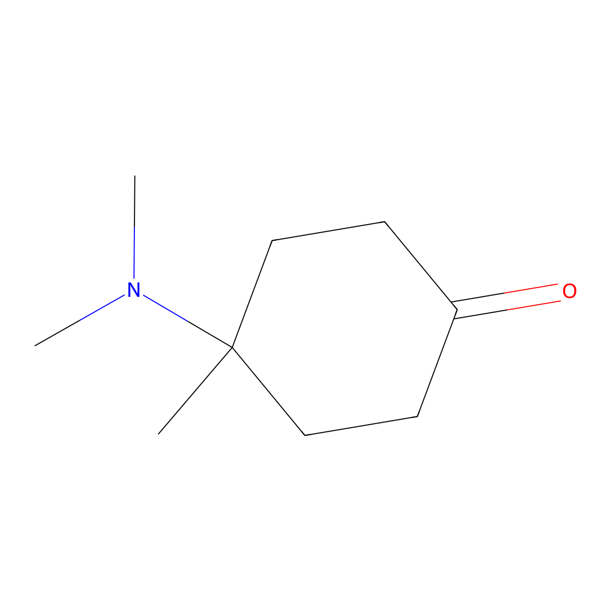 4-(Dimethylamino)-4-methylcyclohexan-1-one molecular structure, CAS 2091100-60-4