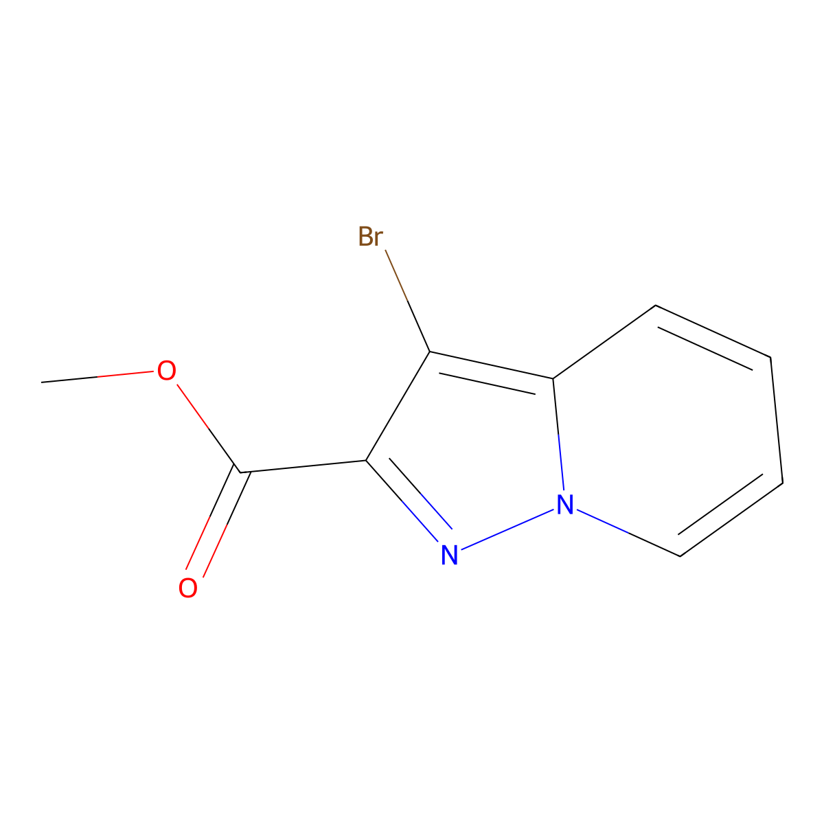 Methyl 3-bromopyrazolo[1,5-a]pyridine-2-carboxylate molecular structure, CAS 2091101-12-9