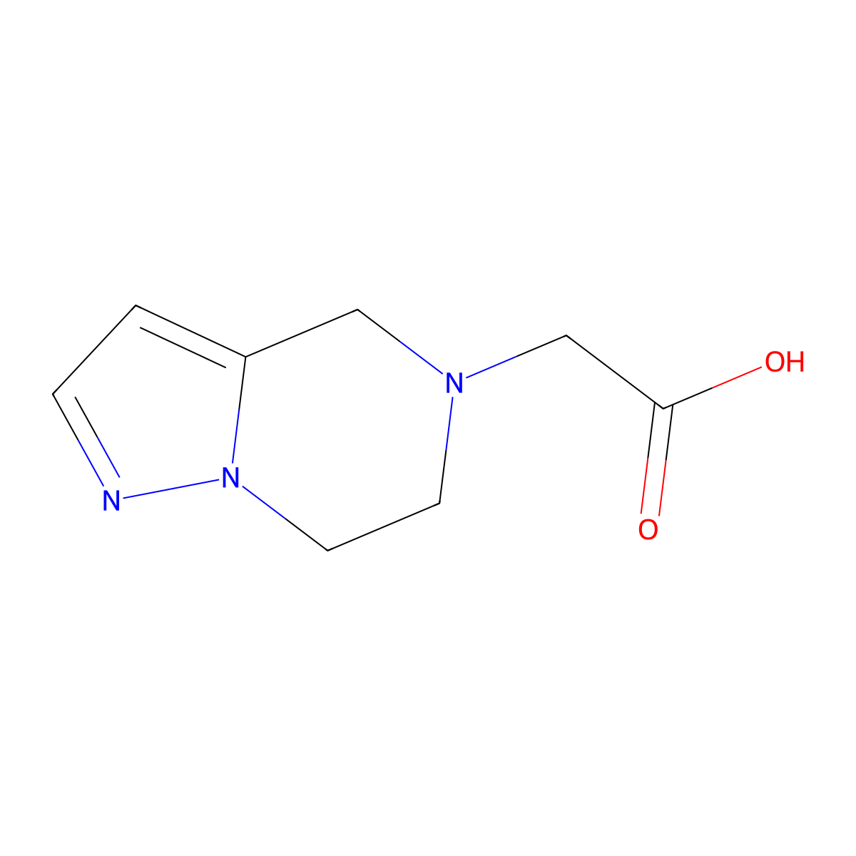 2-(6,7-dihydropyrazolo[1,5-a]pyrazin-5(4H)-yl)acetic acid molecular structure, CAS 2091118-69-1