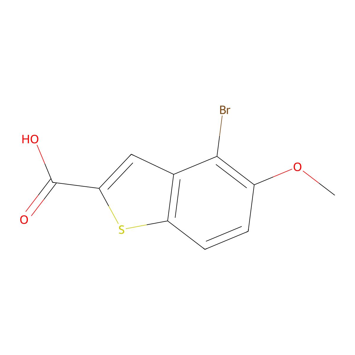 4-Bromo-5-methoxybenzo[b]thiophene-2-carboxylic Acid molecular structure, CAS 2091121-53-6
