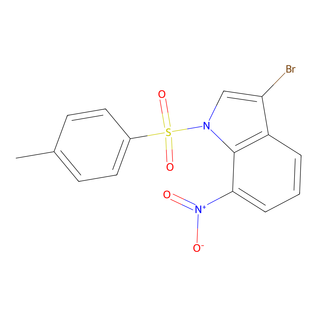 3-Bromo-7-nitro-1-tosyl-1H-indole molecular structure, CAS 2091135-02-1